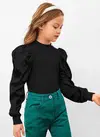 Black Colour Fancy Stylish Western Wear Lycra Top Girls Wear Collection TINA 05
